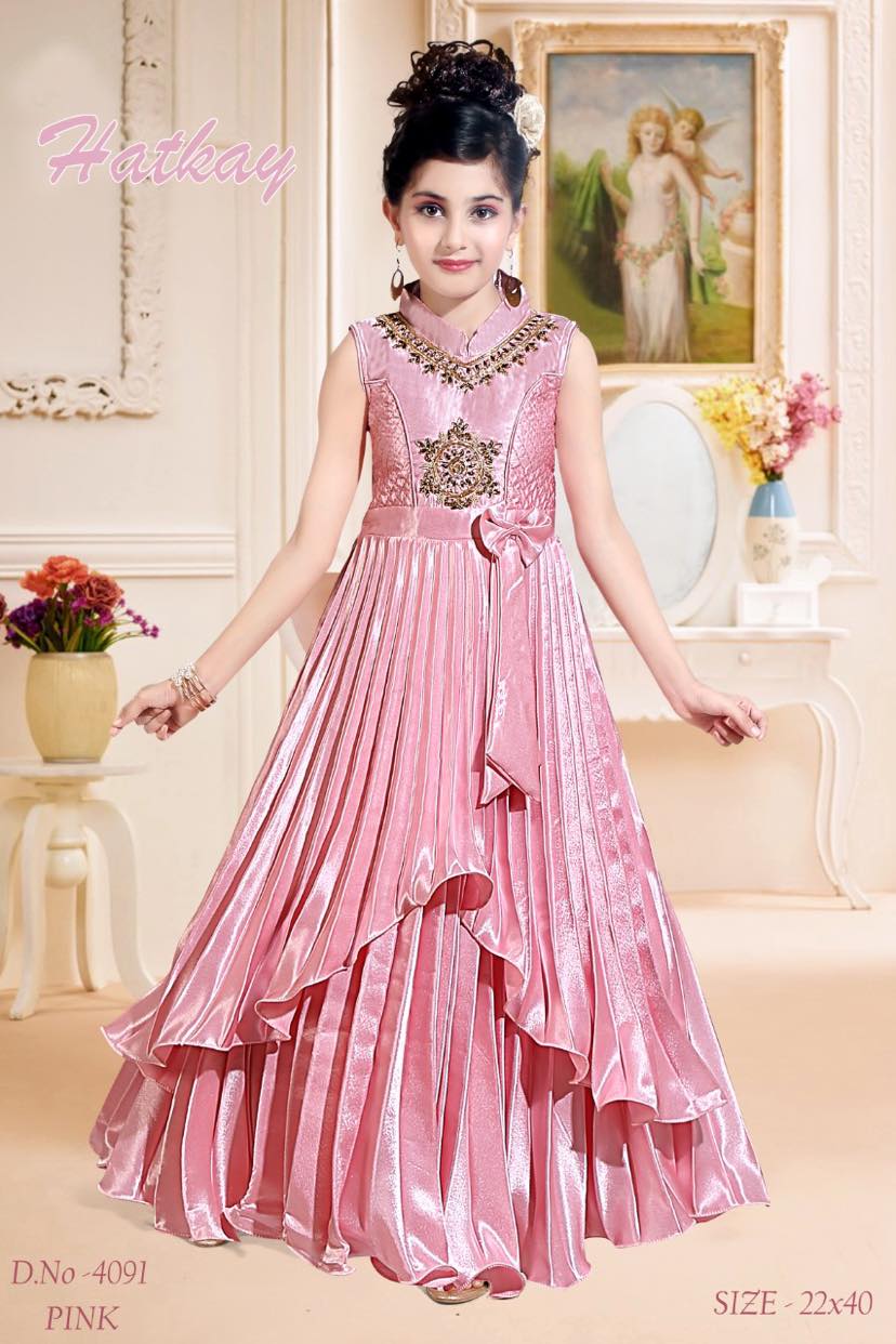 Frocks & Dresses Cool Pink Stylish One Side Off Solder Designer Party Wear  Frock, Age Group: 2-10 Years at Rs 795 in Mumbai